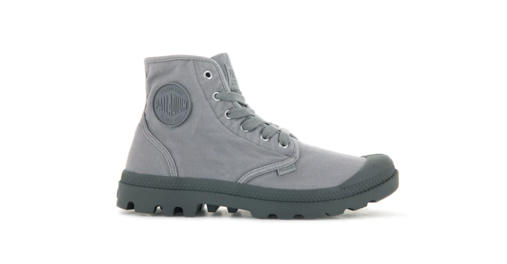 נעלי פלדיום קנבס חצי בצבע אפור | 41-46 | PALLADIUM PAMPA HI GRAY FLANNEL 9235-207-1