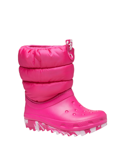 מגפיים לילדים קרוקס בצבע ורוד | 22-37 |  Crocs Classic Neo Puff Boot K 207684