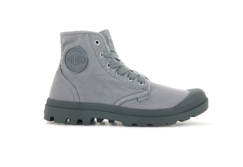 נעלי פלדיום קנבס חצי בצבע אפור | 41-46 | PALLADIUM PAMPA HI GRAY FLANNEL 02352-071