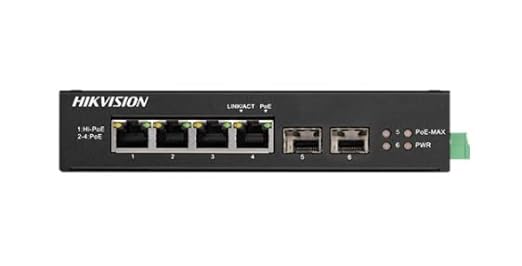 Hikvision 4 Port Gigabit Unmanaged Harsh POE Switch DS-3T0506HP-EHS