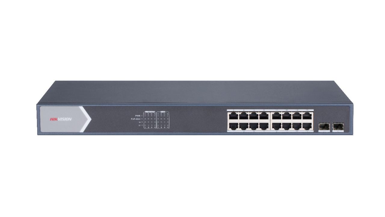 Hikvision 16 Port Gigabit Unmanaged POE Switch DS-3E0518P-EM