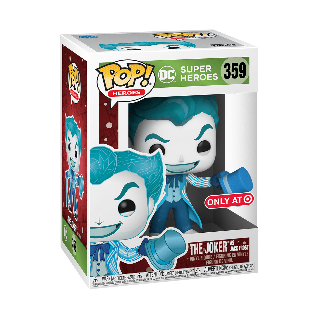 POP Heroes DC Holiday Jack Frost Joker  אקסקלוסיבי מדבקה כסופה