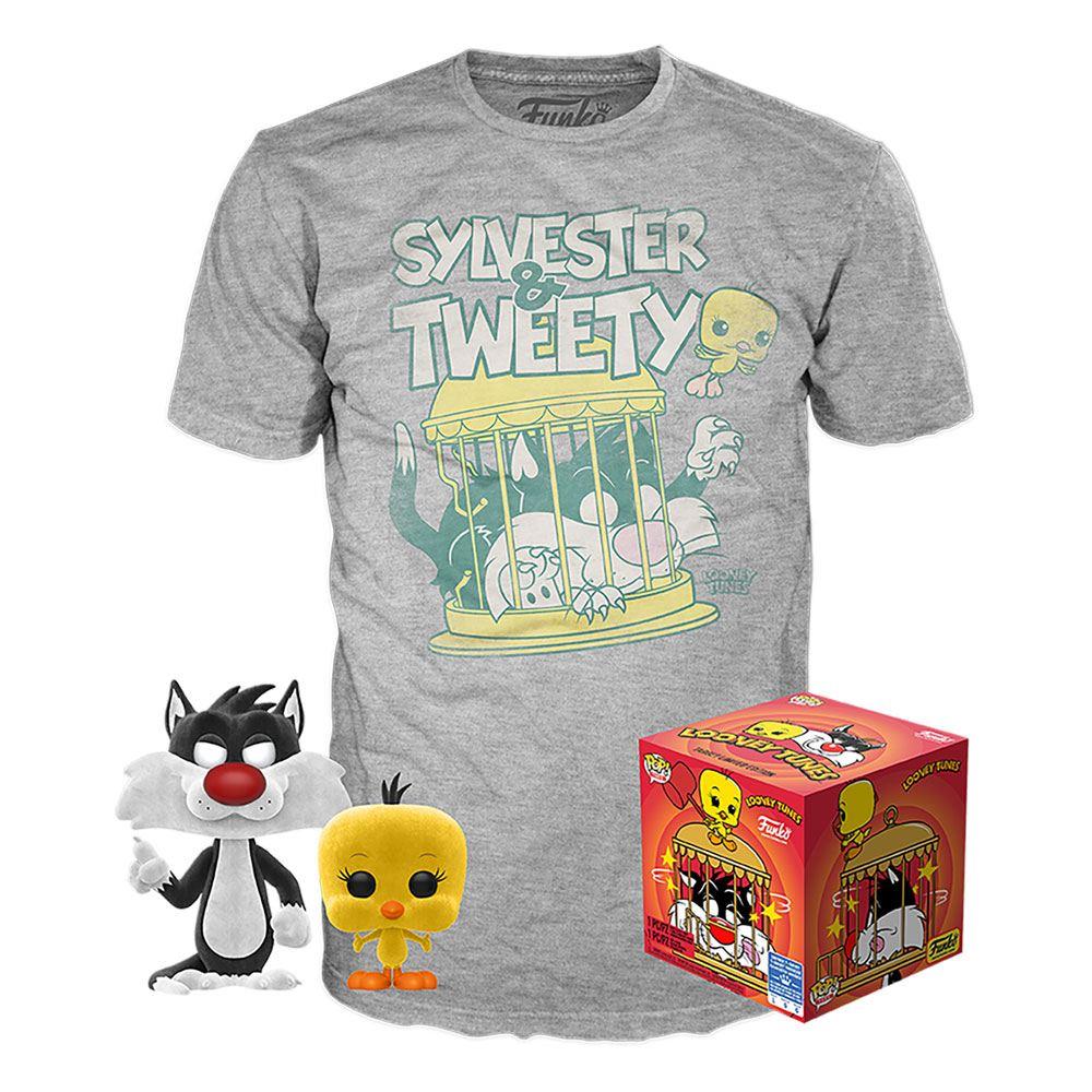 Pop  Tee Sylvester  Tweety Flocked   פופ אקסקלוסיבי וחולצה