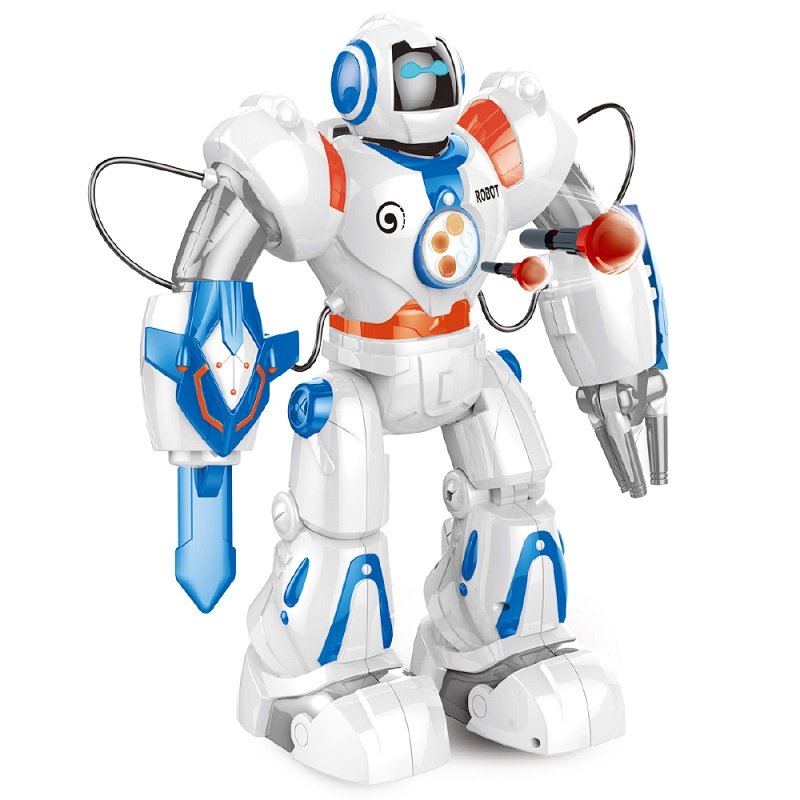 רובוט ענק חכם ROBO FORCE עם 25 פקודות תכנות אחיזה בחפצים הבעות פנים הליכה לכל הכיוונים וסוללה נטענת