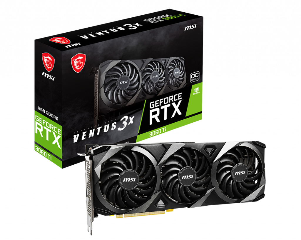 כרטיס מסך MSI GeForce RTX 3060 Ti VENTUS 3X 8G OC LHR