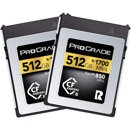 מארז זוג כרטיסי זיכרון ProGrade 512GB CFexpress 20 Gold