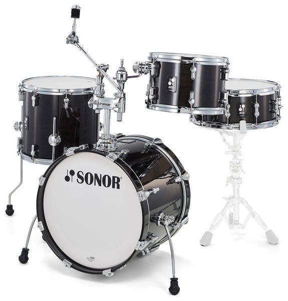 דראמר - מערכת תופים 4 חלקים 14 AQ2 Martini בצבע שחור Satin Black מבית Sonor| הזמינו עכשיו בדראמר