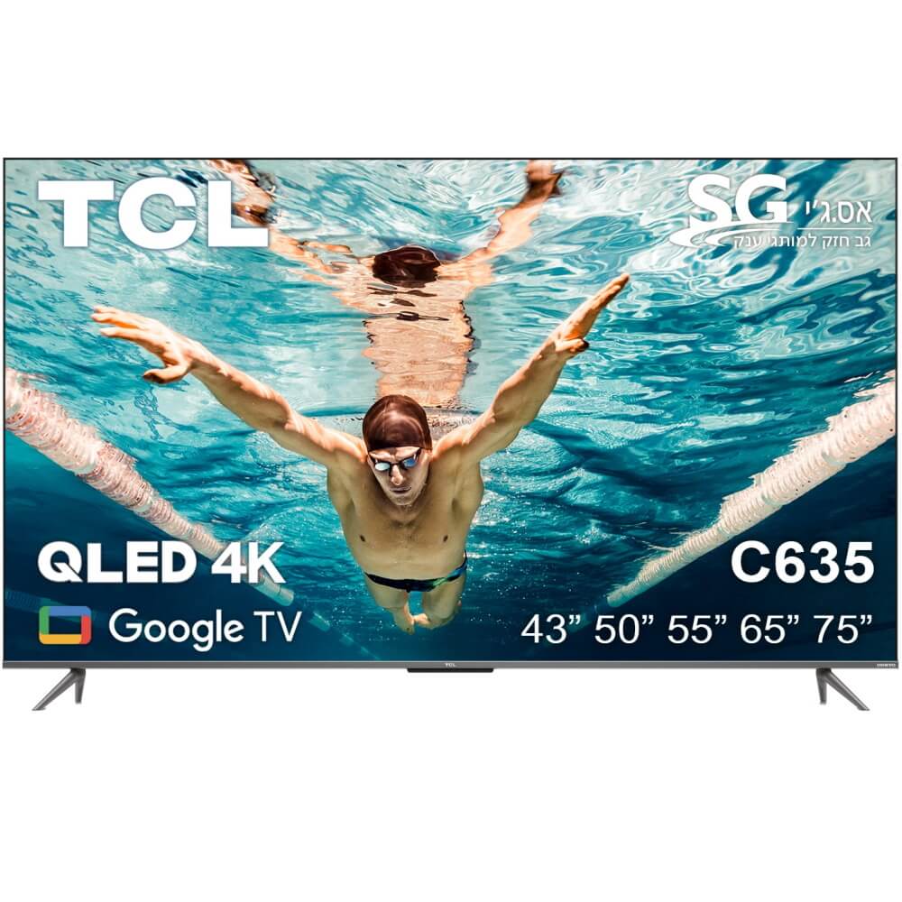 טלוויזיה חכמה 50 TCL QLED 4K טיסיאל 50C635