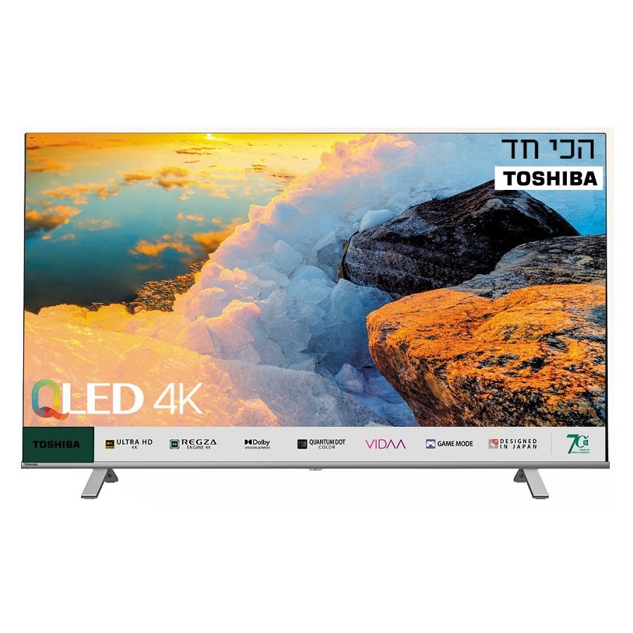 טלוויזיה 4K חכמה 55 TOSHIBA QLED טושיבה 55C450