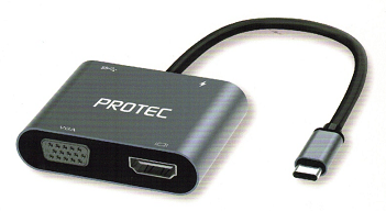 תחנת עגינה  מתאם  Protec 4-in-1 mst Usb-C HUB