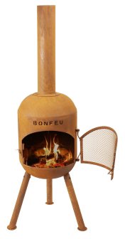 תנור גינה עץ BONFEU BonSolo corten