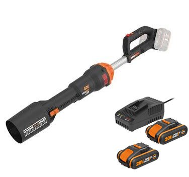 מפוח עלים נטען brushless 40V WORX WG585E9  מטען כפול  2 סוללות 2Ah2