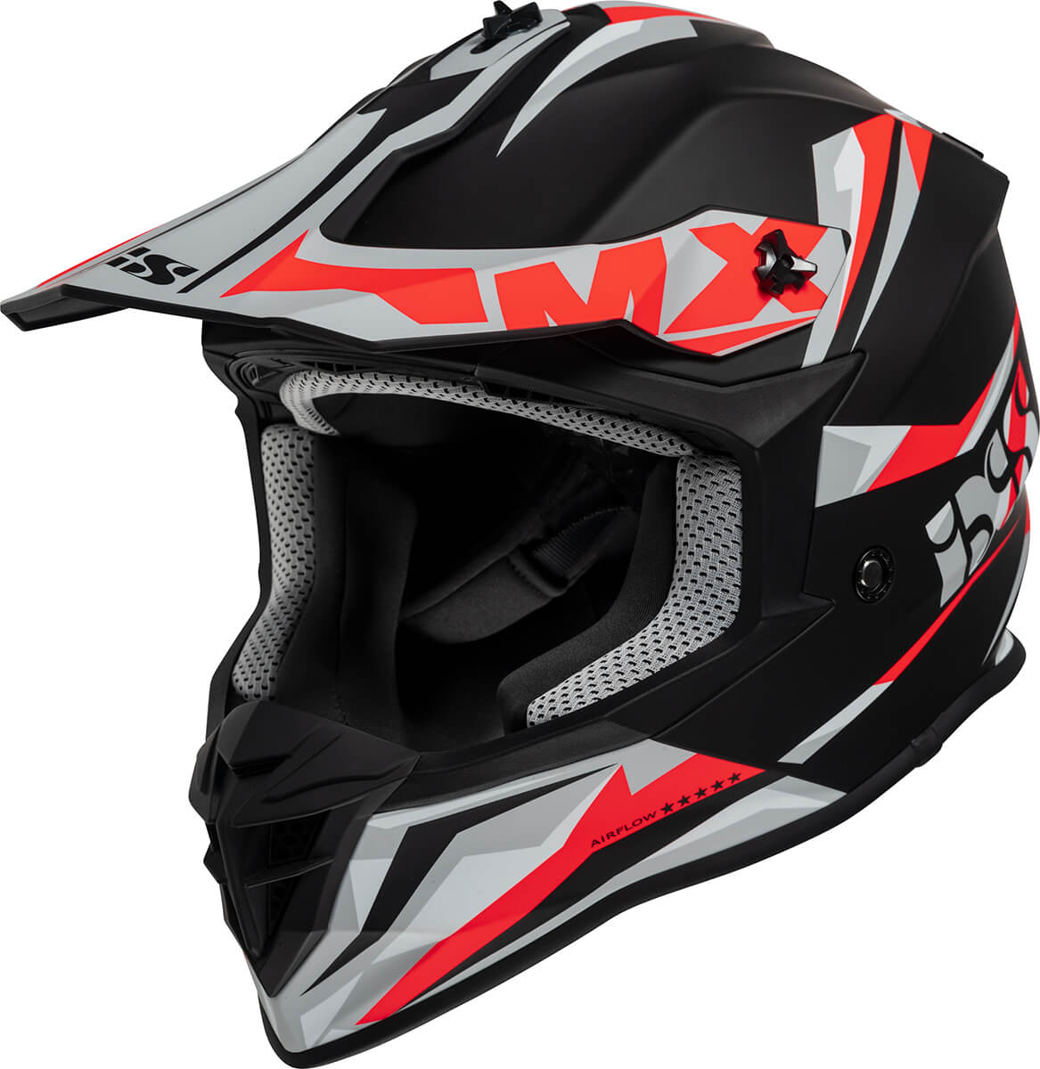 קסדת אי איקס אס שחור  אדום מט - IXS 362 20 HELMET