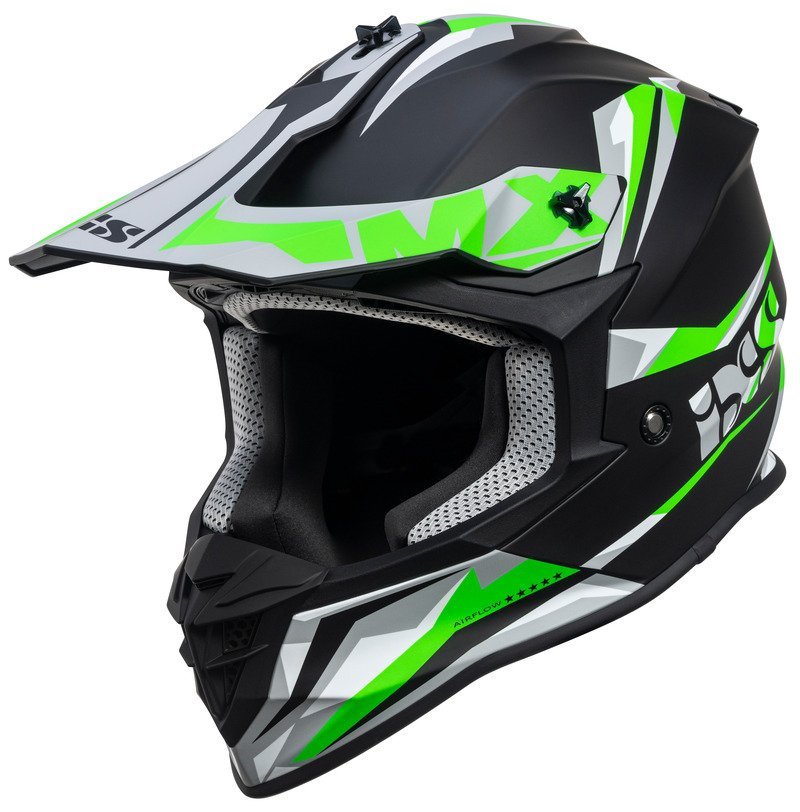 קסדת אי איקס אס שחור  ירוק מט - IXS 362 20 HELMET