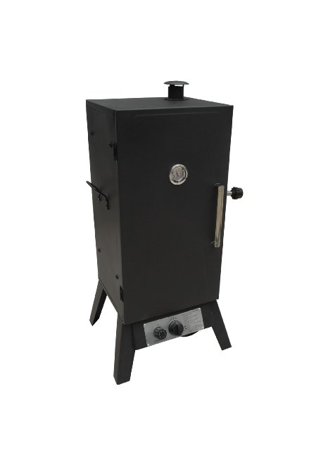 מעשנת גז מלבנית שחורה - Black gas smoker