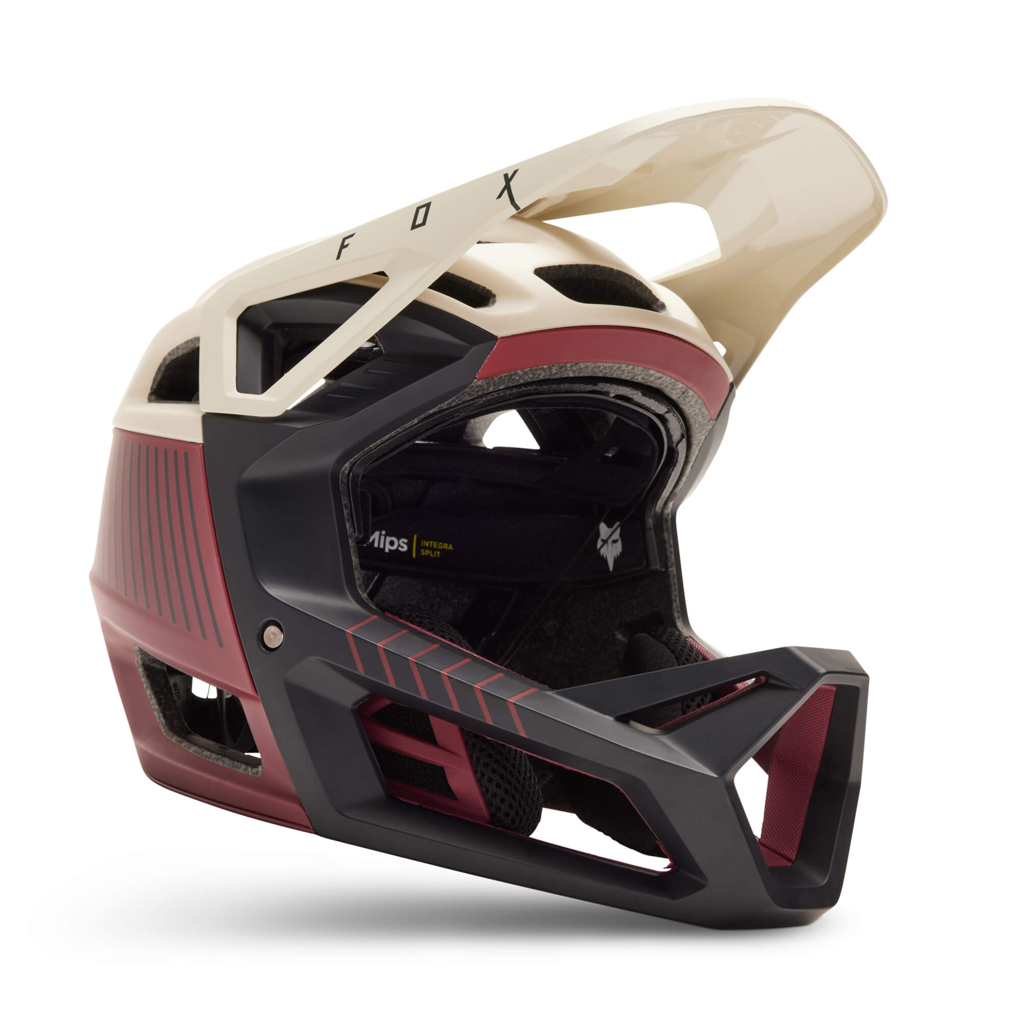 קסדת אנדורו מלאה פוקס בורדו  לבן  - FOX PROFRAME RS MIPS HELMET MASH V23