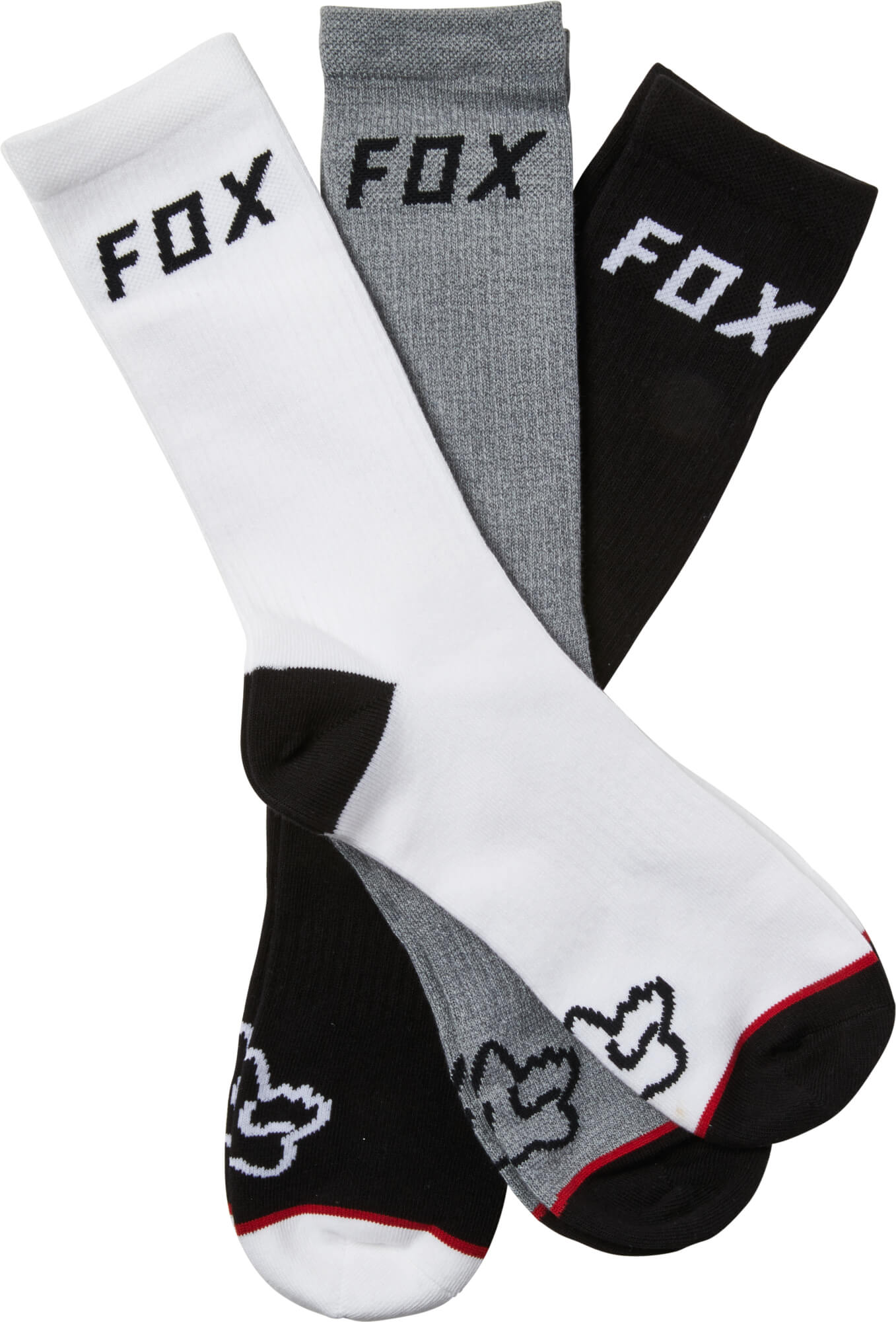 סט 3 גרביים אפור לבן ושחור -CREW SOCK 3 PACK V23