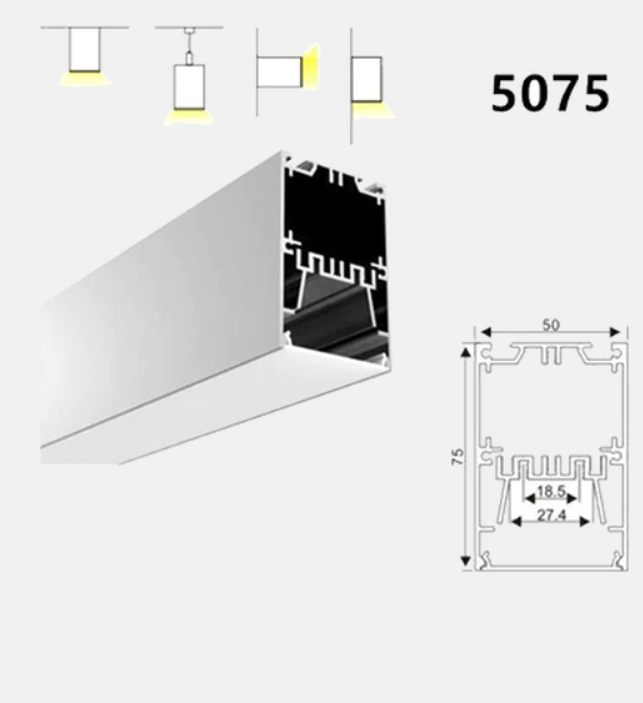 1 מטר פרופיל 5075 100W