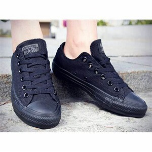 אולסטאר שחורות נמוכות all black converse M5039C