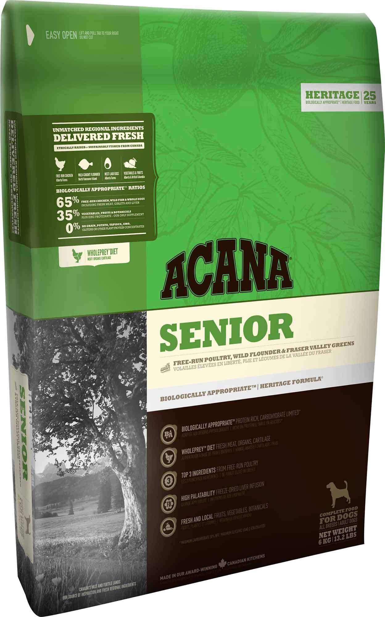 אקאנה מזון לכלבים מבוגרים Acana Senior על בסיס עוף 2 קג