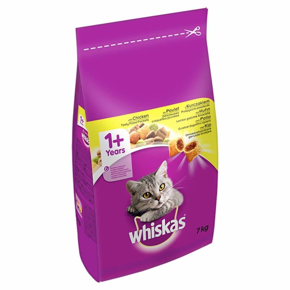 מזון לחתולים ויסקאס בוגר Whiskas על בסיס עוף 14 קג