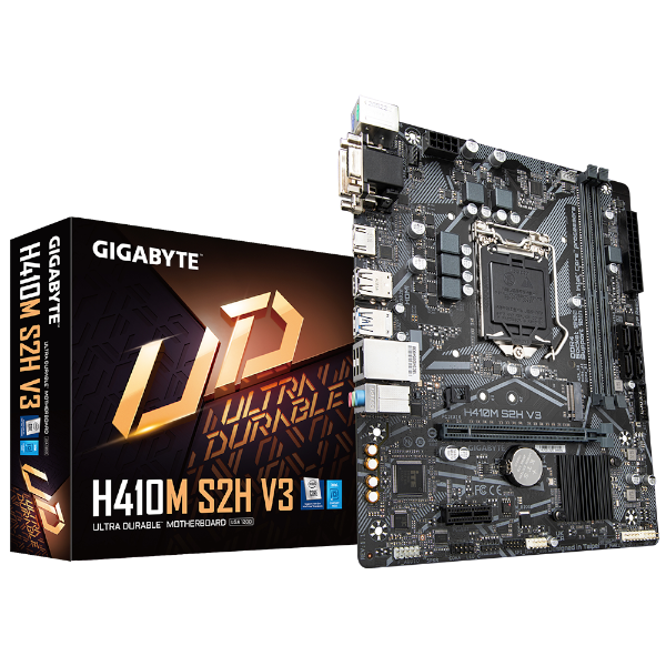 לוח דור 10 Gigabyte H410M S2H V2 16 M-Atx VGA DVI HDMI LGA1200