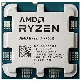 מעבד AMD ZEN4 R7 7700X Tray no Fan AM5 TDP 105W Up to 45Ghz 8Crs