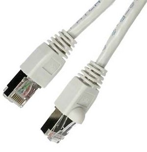 כבל רשת אפור RJ45 Cat6 יצוק מסוכך 20 מטר